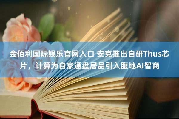 金佰利国际娱乐官网入口 安克推出自研Thus芯片，计算为自家通盘居品引入腹地AI智商