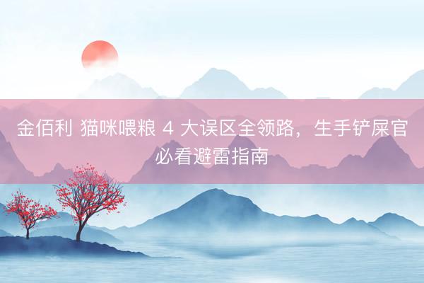金佰利 猫咪喂粮 4 大误区全领路，生手铲屎官必看避雷指南